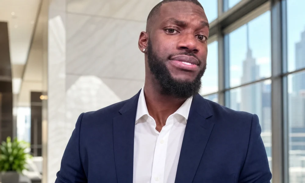 Professional editorial portrait for an article about Aaron McClelland Gamble, LeBron James’ private half-brother.