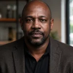 Portrait-style image representing Dwayne Michael Turner, Lil Wayne’s biological father, wearing a dark blazer.