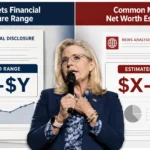 Liz Cheney financial disclosure and media net worth estimate comparison infographic
