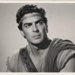 Black-and-white Samson-era Hollywood studio portrait for Victor Mature net worth article