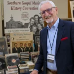 Dean Adkins MI at Southern Gospel Music History Convention with vintage gospel records