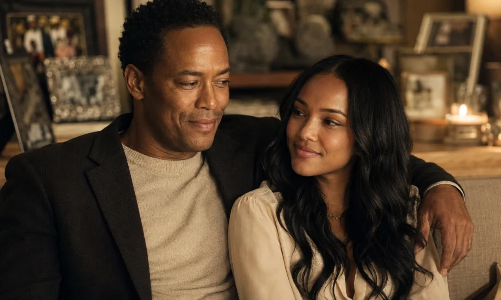 Devon Minters with daughter Karrueche Tran in a warm family portrait for his biography.