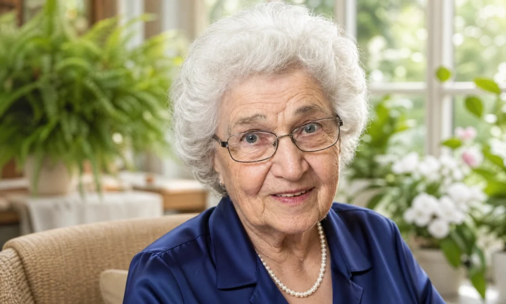 Portrait-style image for Ethel Olga Huzar Obituary showing an elderly woman indoors