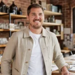Editorial portrait for Jordan Childs profile in a Richmond creative studio.