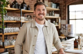 Editorial portrait for Jordan Childs profile in a Richmond creative studio.