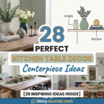 28 Kitchen Table Decor Centerpiece Ideas That Look Designer-Made 28 kitchen table centerpiece ideas with vases, books, candles, greenery and styled dining tables.
